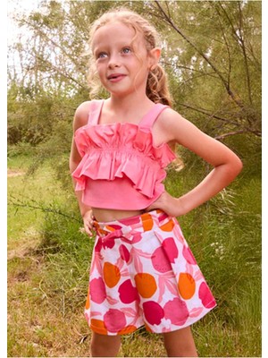 Mayoral Yazlık Kız Çocuk Baskılı Şort - Pembe