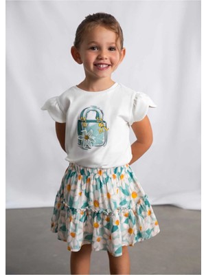 Mayoral Yazlık Kız Çocuk Çiçekli Etek - Yeşil