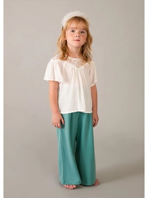 Mayoral Yazlık Kız Çocuk Bol Pantolon - Yeşil