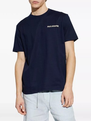 Paul & Shark Erkek Kısa Kol Bisiklet Yaka Rahat Kesim Lacivert T-Shirt 26411010-013