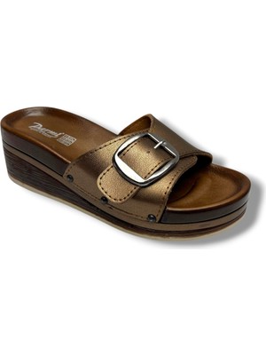 Parmi 24301-26 Deri Anatomik Tek Bant Dolgu Kadın terlik