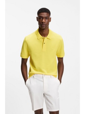 Boss Erkek Normal Kalıp Logo Işlemeli Kısa Kollu Sarı Polo Yaka T-Shirt 50553564-755