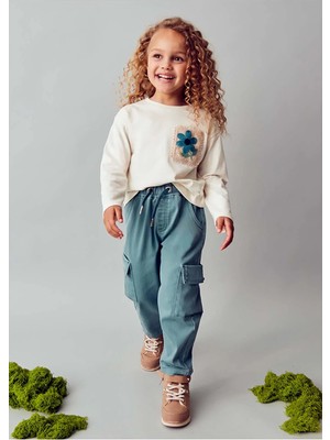 Mayoral Kışlık Kız Çocuk Kargo Cep Pantolon - Yeşil