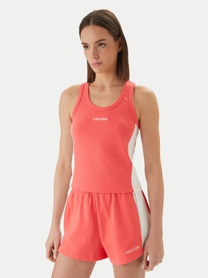 Calvin Klein Kadın Pamuklu Logo Detaylı Dar Kesim Pembe Mayo LV00Q61152-XKP