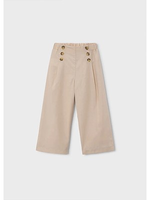 Mayoral Yazlık Kız Çocuk Uzun Bol Pantolon - Bej