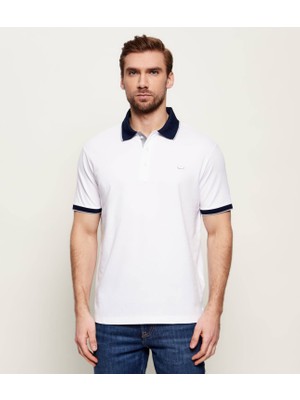 Paul & Shark Erkek Düğme Kapama Kısa Kol %100 Pamuk Beyaz Polo Yaka T-Shirt 26411272-010