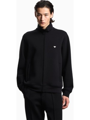 Emporio Armani Erkek Regular Fit Dik Yaka Uzun Kollu Siyah Sweatshirt EM004536 AF10013-UC001