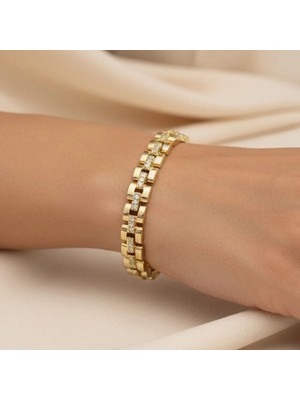Stil Incisi/xupıng Jewelry Edelya Zirkon Taşlı Bileklik