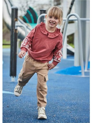 Mayoral Kışlık Kız Çocuk Kargo Cep Pantolon -  Kahve