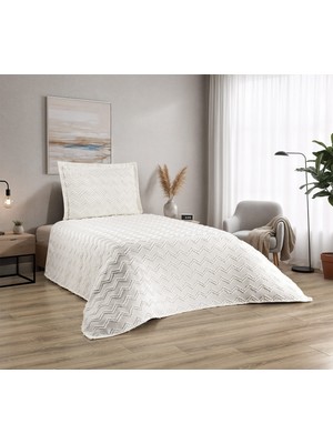 Zikzak Tek Kişilik Yatak Örtüsü