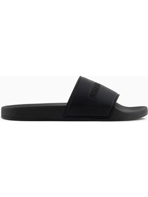 Armani Exchange Erkek Dokulu Logo Tasarımlı Rahat Taban Indigo Terlik XM002887 AF22832-UC001