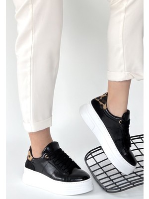 Bluefeet Siyah Rugan Bağcıklı Spor Ayakkabı