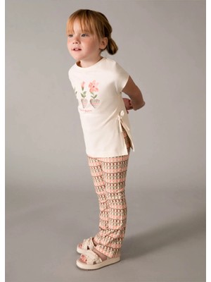 Mayoral Yazlık Kız Çocuk 2'li Tayt Takım - Turuncu