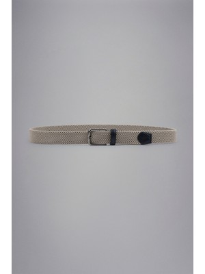 Paul & Shark Erkek Logo Detaylı Metal Tokalı Ayarlanabilir Kahverengi Kemer 24416004-348