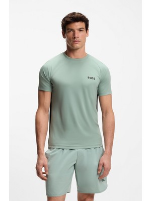Boss Erkek Kısa Kol Bisiklet Yaka Rahat Kesim Yeşil T-Shirt 50554544-357