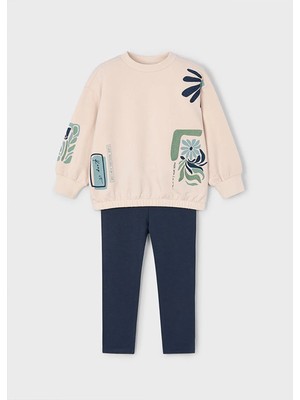 Mayoral Kışlık Kız Çocuk Tayt Takım - Krem