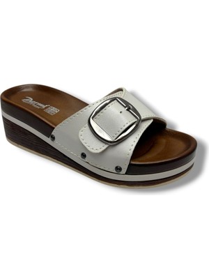 Parmi 24301-26 Deri Anatomik Tek Bant Dolgu Kadın terlik