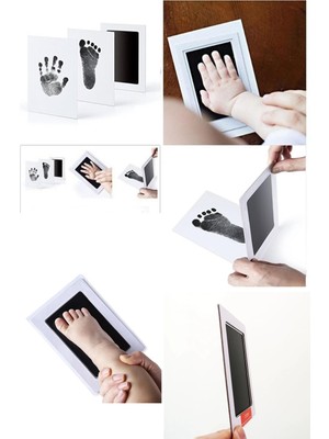 Bebek El Ayak Izi Fotoğraf Çerçevesi El Ayak Izi Kalıbı Seti