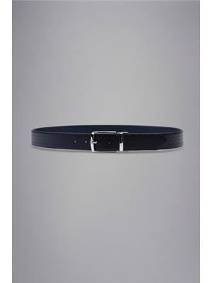 Paul & Shark Erkek Logo Detaylı Metal Tokalı Ayarlanabilir Lacivert Kemer 24416017-013