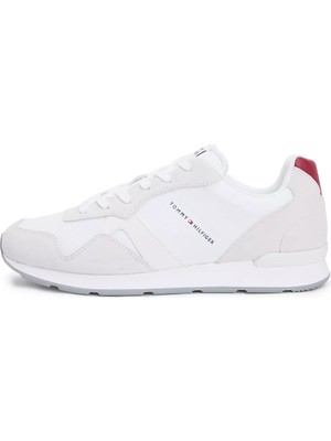 Tommy Hilfiger Erkek Düşük Bilekli Rahat Taban Beyaz Sneaker FM0FM05830-YBS