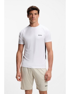 Boss Erkek Kısa Kol Bisiklet Yaka Rahat Kesim Beyaz T-Shirt 50554544-100