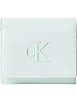 Calvin Klein Kadın Ck Logolu Çoklu Kart Bölmeli Mavi Cüzdan LV04F1156G-U3L