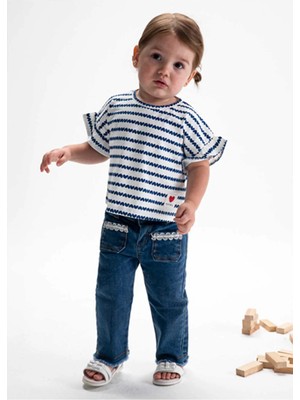 Mayoral Yazlık Kız Bebek Denim Pantolon - Mavi