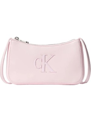 Calvin Klein Kadın Ck Logo Desenli Ayarlanabilir Askılı Fermuarlı Çok Renkli Omuz Çantası LV04F1125G-8Z6