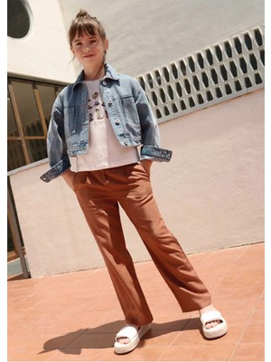 Mayoral Yazlık Kız Çocuk Bol Pantolon - Kahve