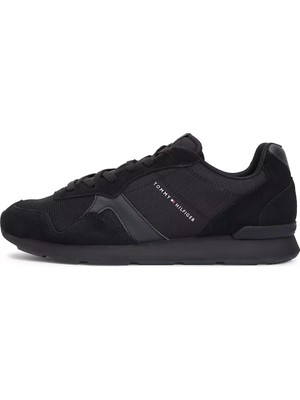 Tommy Hilfiger Erkek Düşük Bilekli Rahat Taban Siyah Sneaker FM0FM05830-BDS