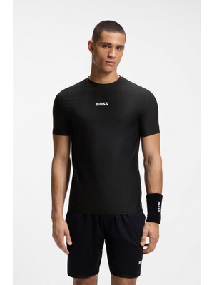 Boss Erkek Pamuklu Bisiklet Yaka Kısa Kollu Siyah T-Shirt 50559199-001