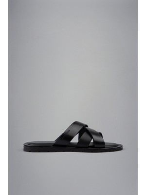 Paul & Shark Erkek Logolu Günlük Rahat Kullanım Siyah Terlik 24418011-011