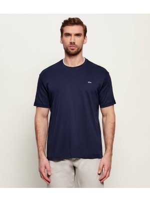 Paul & Shark Erkek Kısa Kol Bisiklet Yaka Rahat Kesim Lacivert T-Shirt 26411036-013