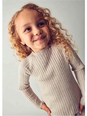 Mayoral Kışlık Kız Çocuk Balıkçı Yaka Kazak - Bej
