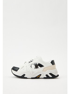 Calvin Klein Kadın Logolu Bağcıklı Günlük Kullanım Beyaz Sneaker YW0YW01483-0LD