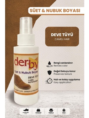Derby Deve Tüyü Süet Nubuk Renk Yenileyici Sprey 100 ml – Ayakkabı & Çanta Boyası