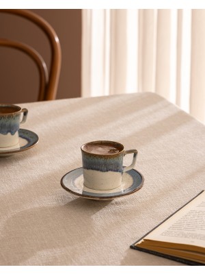 Madame Coco Bonnie 6 Kişilik 12 Parça Kahve Fincan Takımı - Mavi - 90 ml