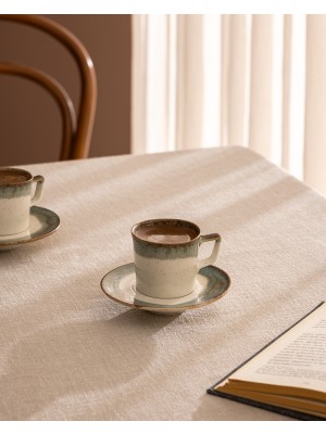 Madame Coco Bonnie 6 Kişilik 12 Parça Kahve Fincan Takımı - Yeşil - 90 ml