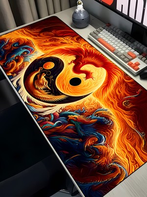 Charmbi Ying Yang 40X90 Procontrol Mouse Pad Gaming Mousepad Kaymaz Taban Büyük Oyuncu Ultra Pürüzsüz