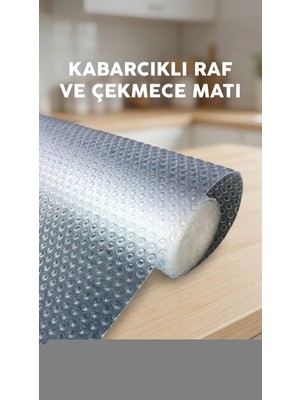 Erdo Ticaret Buğz Mutfak Dolap Içi Şeffaf Kaydırmaz Raf Örtüsü 45X300 cm Pvc Kaplama