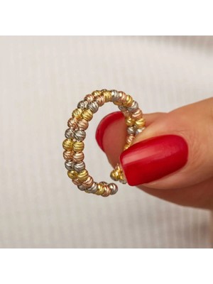 Inure Jewelry Gümüş Iki Sıralı Dorika Kadın Yüzük