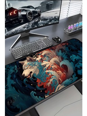 Charmbi Savaşçı Ulu Kurt 30X70 Procontrol Mouse Pad Gaming Mousepad Kaymaz Taban Büyük Oyuncu Ultra Pürüzsüz