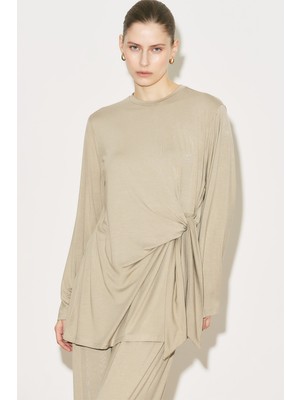 Manuka Easy Bağlama Detaylı Bluz Taş