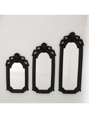 Selim Lucia 3'lü Ayna Siyah