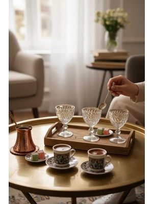 Bereketli Store Kristal 64 ml Kahve Yanı Cam Bardak – Şık Sunumluk