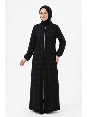 Nuss Cupra Ferace Çift Fermuar Detay Kap Ceket 6026 Siyah