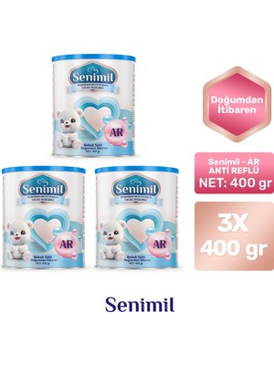Senimil Anti-Reflü (Ar) Bebek Sütü 400 gr  3 Lü Avantaj Paketi