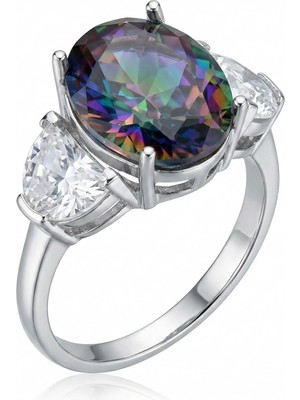 Inure Jewelry Gümüş Mistik Zirkon Taşlı Kadın Yüzük