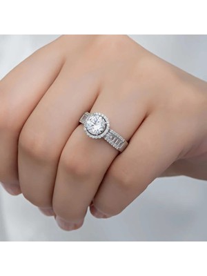 Inure Jewelry Gümüş Tek Taş Kadın Yüzük
