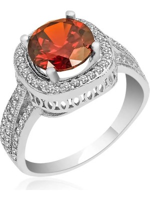 Inure Jewelry Gümüş Baget Yuvarlak Bayan Yüzük